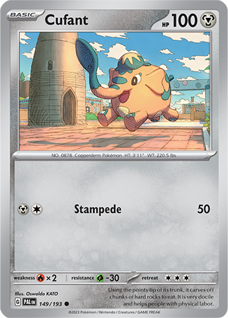 Karta Pokemon 149 193 Cufant [Paldea Evolved].JPG