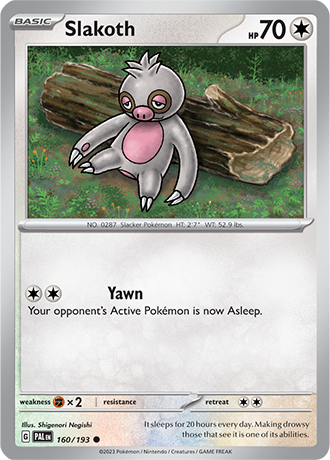 Karta Pokemon 160 193 Slakoth [Paldea Evolved].JPG