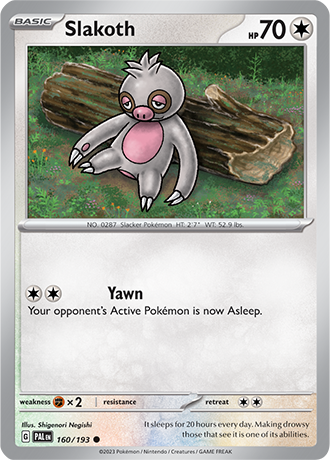 Karta Pokemon 160 193 Slakoth [Paldea Evolved].JPG