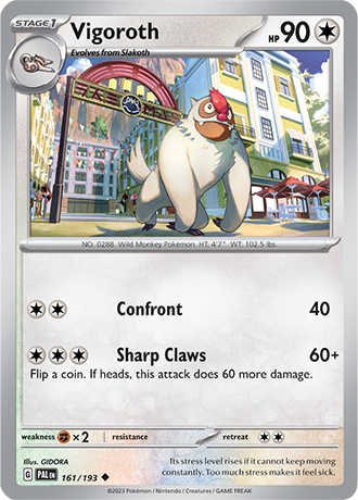 Karta Pokemon 161 193 Vigoroth [Paldea Evolved].JPG