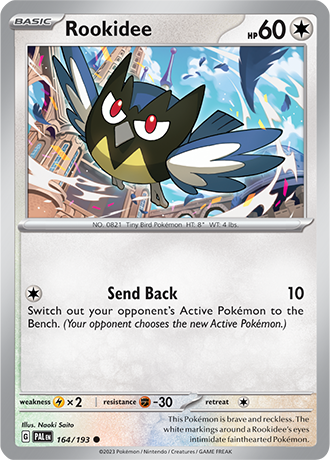 Karta Pokemon 164 193 Rookidee [Paldea Evolved].JPG