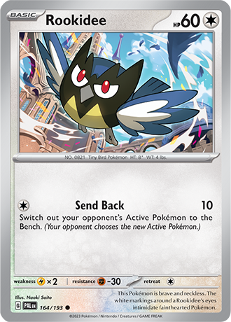Karta Pokemon 164 193 Rookidee [Paldea Evolved].JPG