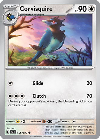 Karta Pokemon 165 193 Corvisquire [Paldea Evolved].JPG