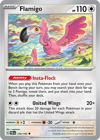 Karta Pokemon 170 193 Flamigo [Paldea Evolved].JPG