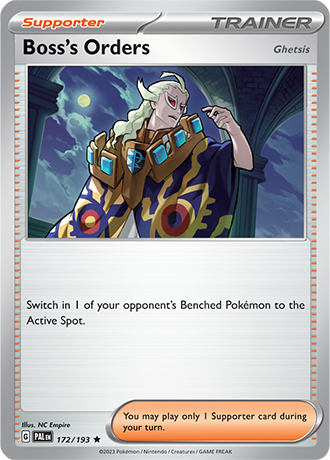 Karta Pokemon 172 193 Boss's Orders [Paldea Evolved].JPG