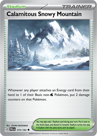 Karta Pokemon 174 193 Calamitous Snowy Mountain [Paldea Evolved].JPG