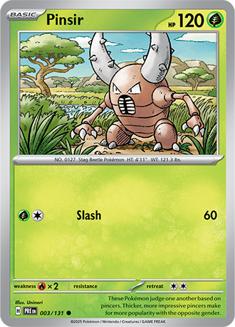 Karta Pokemon 003 131 Pinsir [Prismatic Evolutions].JPG