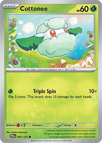 Karta Pokemon 007 131 Cottonee [Prismatic Evolutions].JPG