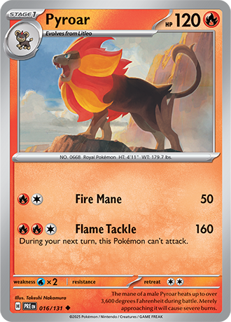 Karta Pokemon 016 131 Pyroar [Prismatic Evolutions].JPG