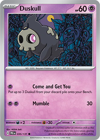 Karta Pokemon 035 131 Duskull [Prismatic Evolutions].JPG