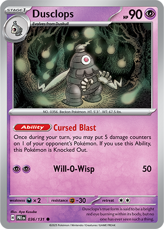 Karta Pokemon 036 131 Dusclops [Prismatic Evolutions].JPG