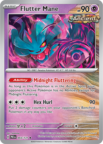 Karta Pokemon 043 131 Flutter Mane [Prismatic Evolutions].JPG