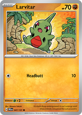 Karta Pokemon 047 131 Larvitar [Prismatic Evolutions].JPG