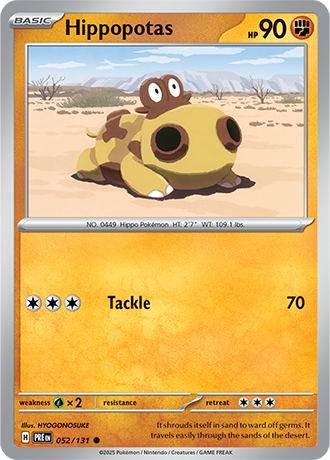 Karta Pokemon 052 131 Hippopotas [Prismatic Evolutions].JPG