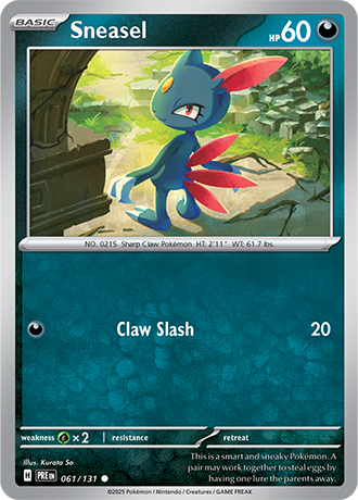 Karta Pokemon 061 131 Sneasel [Prismatic Evolutions].JPG