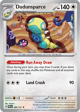 Karta Pokemon 080 131 Dudunsparce [Prismatic Evolutions].JPG