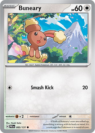 Karta Pokemon 083 131 Buneary [Prismatic Evolutions].JPG