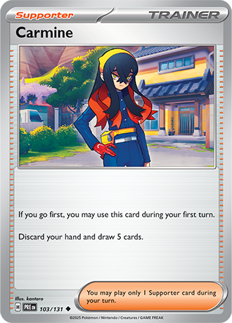 Karta Pokemon 103 131 Carmine [Prismatic Evolutions].JPG