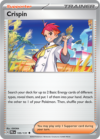 Karta Pokemon 105 131 Crispin [Prismatic Evolutions].JPG