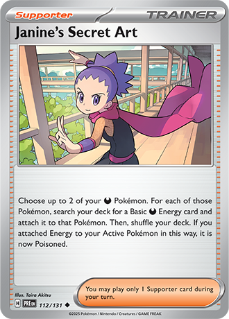 Karta Pokemon 112 131 Janine's Secret Art [Prismatic Evolutions].JPG
