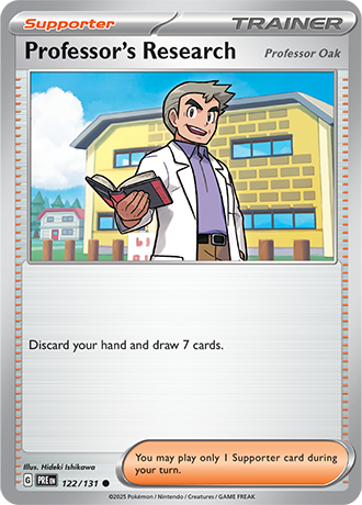 Karta Pokemon 122 131 Professor's Research [Prismatic Evolutions].JPG