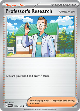 Karta Pokemon 123 131 Professor's Research [Prismatic Evolutions].JPG