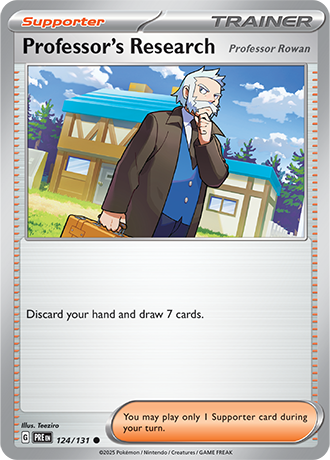 Karta Pokemon 124 131 Professor's Research [Prismatic Evolutions].JPG