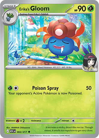 Karta Pokemon 002 217  Erika's Gloom [Ascended Heroes].JPG