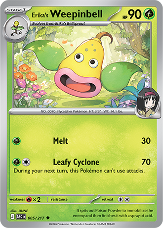Karta Pokemon 005 217  Erika's Weepinbell [Ascended Heroes].JPG