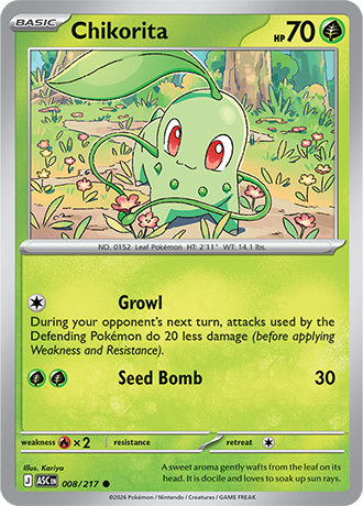 Karta Pokemon 008 217  Chikorita [Ascended Heroes].JPG