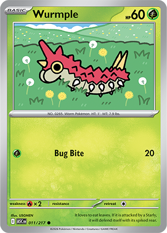Karta Pokemon 011 217  Wurmple [Ascended Heroes].JPG