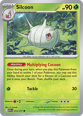 Karta Pokemon 012 217  Silcoon [Ascended Heroes].JPG