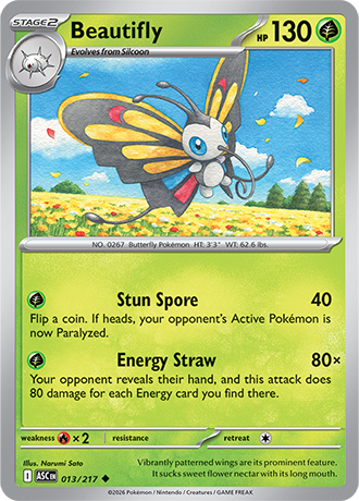 Karta Pokemon 013 217  Beautifly [Ascended Heroes].JPG