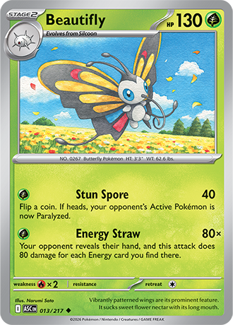 Karta Pokemon 013 217  Beautifly [Ascended Heroes].JPG
