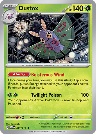 Karta Pokemon 015 217  Dustox [Ascended Heroes].JPG