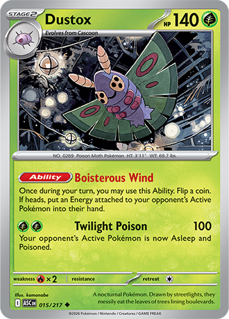 Karta Pokemon 015 217  Dustox [Ascended Heroes].JPG