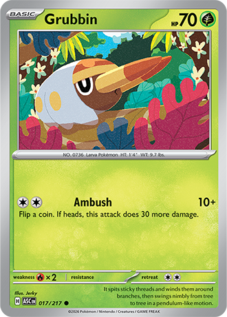Karta Pokemon 017 217  Grubbin [Ascended Heroes].JPG