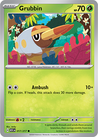 Karta Pokemon 017 217  Grubbin [Ascended Heroes].JPG