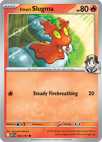 Karta Pokemon 023 217  Ethan's Slugma [Ascended Heroes].JPG