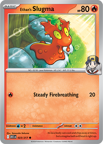 Karta Pokemon 023 217  Ethan's Slugma [Ascended Heroes].JPG