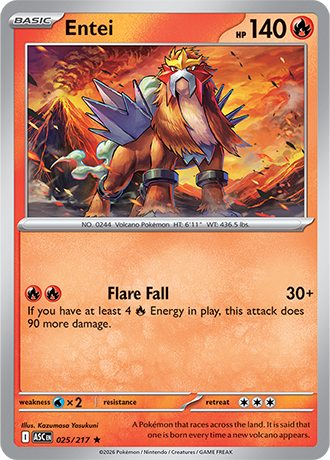 Karta Pokemon 025 217  Entei [Ascended Heroes].JPG