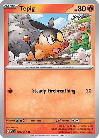 Karta Pokemon 029 217  Tepig [Ascended Heroes].JPG