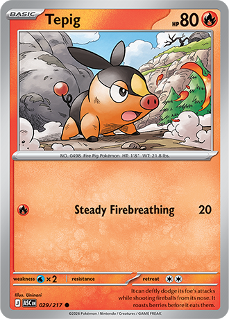 Karta Pokemon 029 217  Tepig [Ascended Heroes].JPG