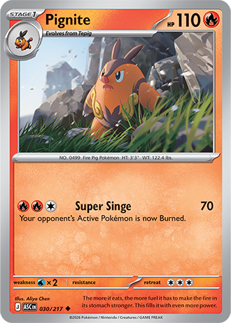 Karta Pokemon 030 217  Pignite [Ascended Heroes].JPG