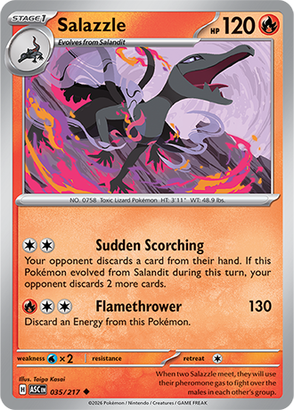 Karta Pokemon 035 217  Salazzle [Ascended Heroes].JPG