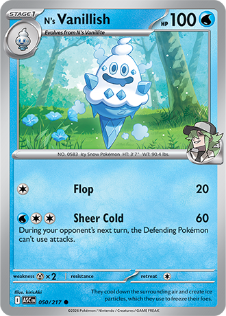 Karta Pokemon 050 217  N's Vanillish [Ascended Heroes].JPG