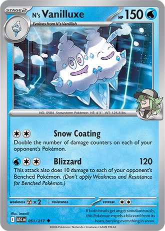 Karta Pokemon 051 217  N's Vanilluxe [Ascended Heroes].JPG