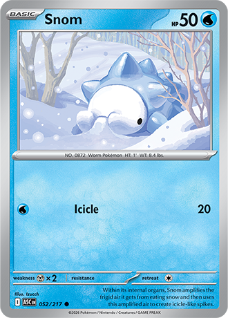 Karta Pokemon 052 217  Snom [Ascended Heroes].JPG