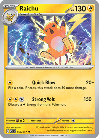 Karta Pokemon 056 217  Raichu [Ascended Heroes].JPG