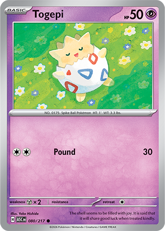 Karta Pokemon 080 217  Togepi [Ascended Heroes].JPG